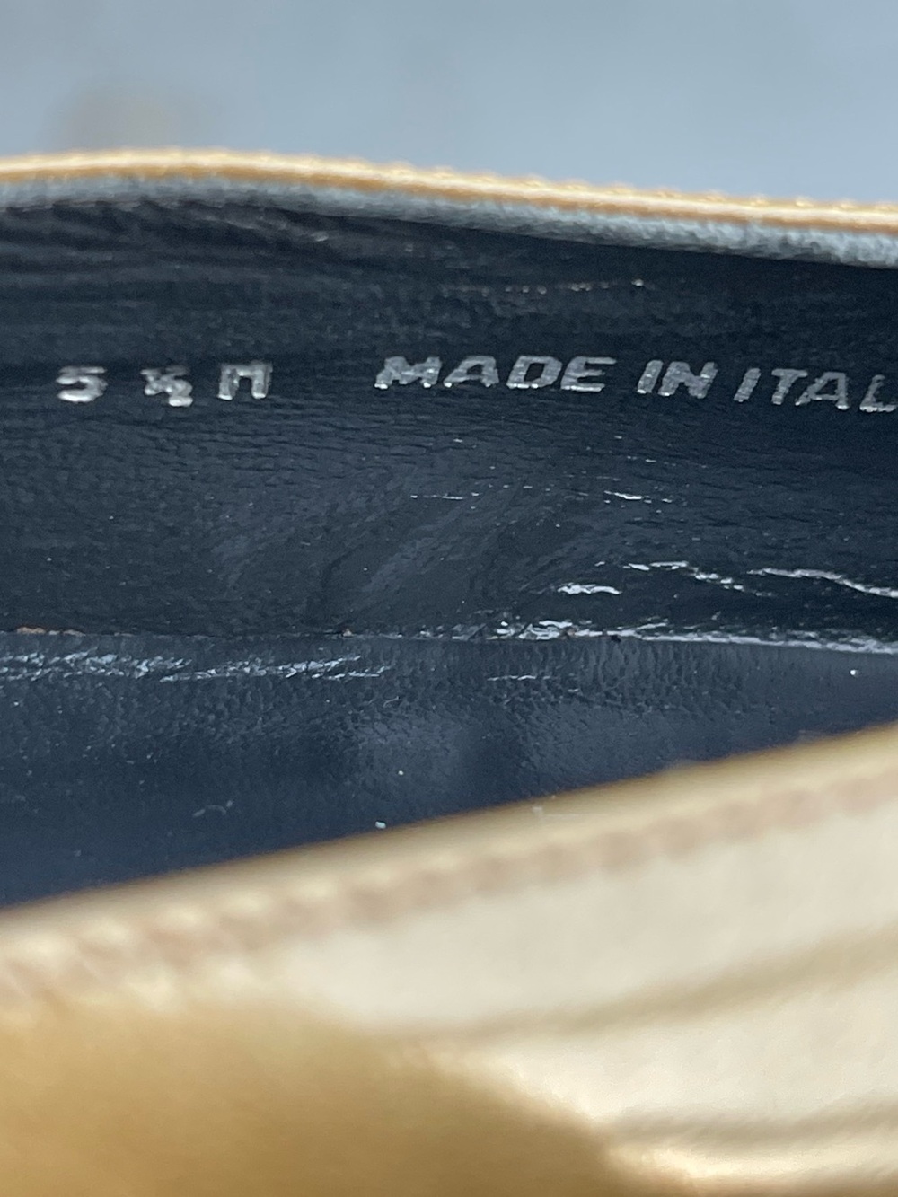 New Vintage Bally Trives Bronze Square Heel/Toe Patent Leather Loafer (5.5) - Picture 14 of 14